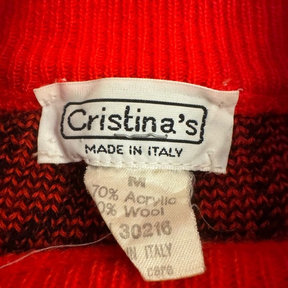 VINTAGE! Red and Black Wool Blend Patterned Skirt Set, sz M - Picture 10 of 13